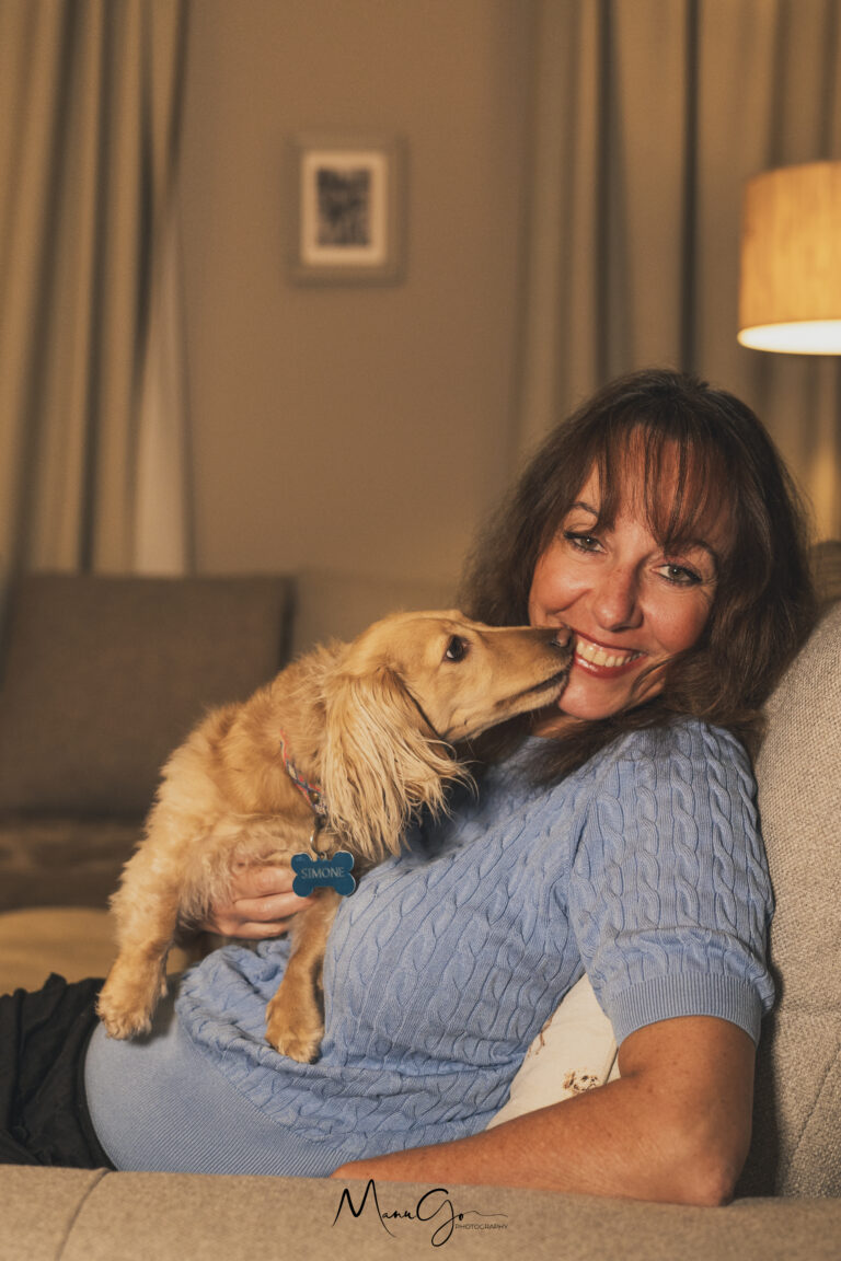 Sonia Quertenmont et sa chienne Simone